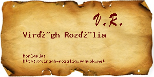 Virágh Rozália névjegykártya